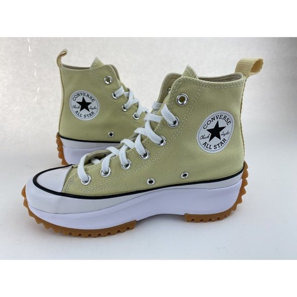 Converse Run Star Hike Lemon Gum Women's Shoes Sneakers Platform Yellow White - Picture 8 of 11